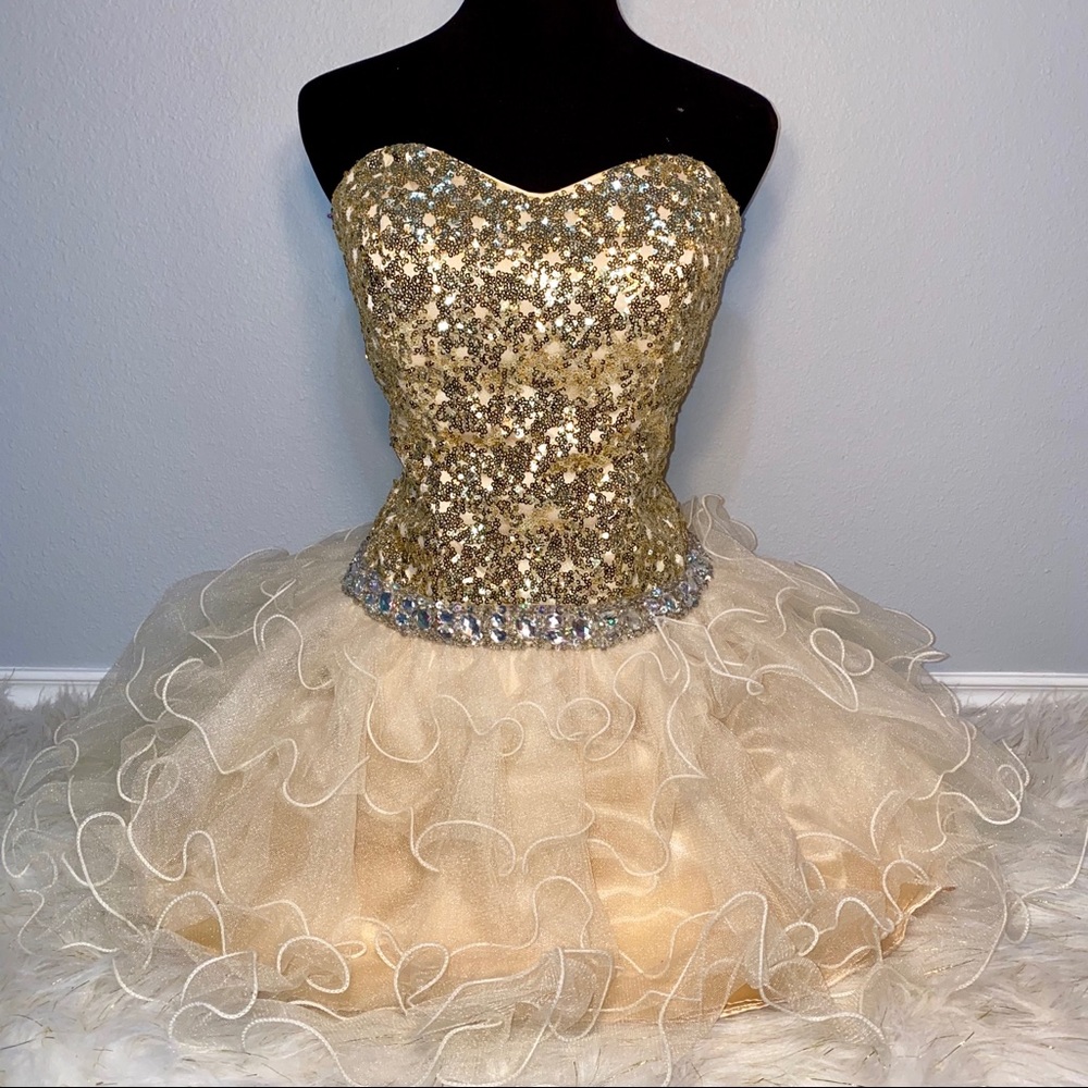 Mini Strapless Formal/Prom Dress
